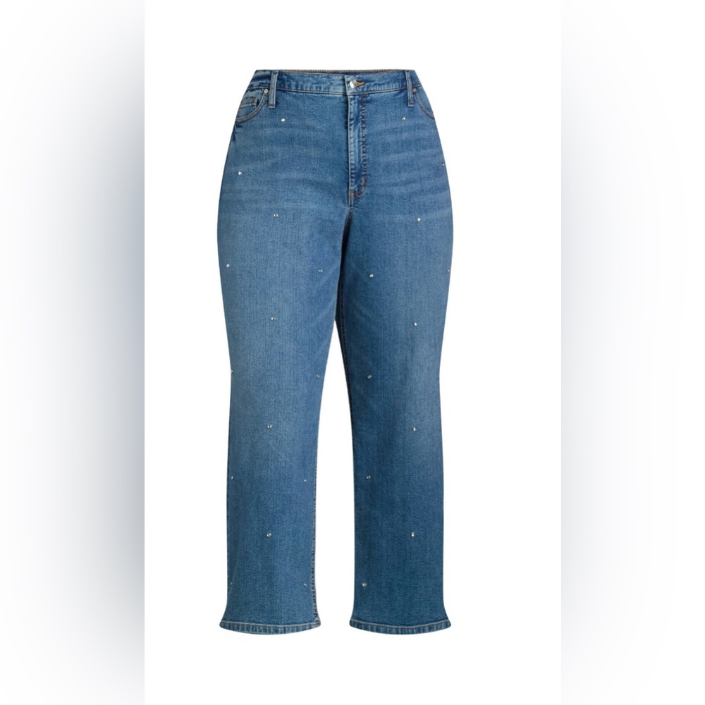 Stylish Denim Wide Leg Jeans - Picture 3 of 3